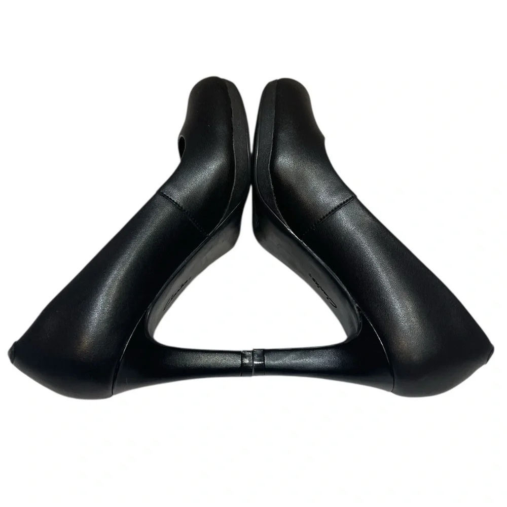 CLARKS AMBYR JOY WOMENS BLACK LEATHER PUMPS SZ 6M EUC - Picture 6 of 14